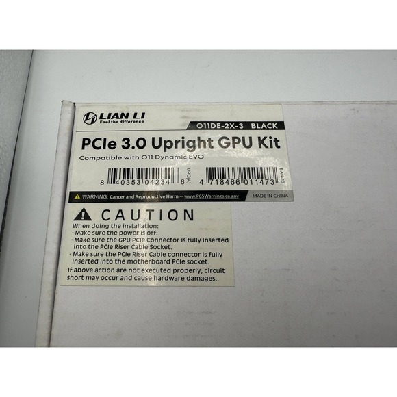 Lian Li Other - Lian Li O11DE 2X 3 Black PCIe 3.0 Upright GPU Kit for O11 Dynamic EVO